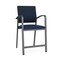 Lesro Newport Hip Chair Metal Frame, Charcoal, RF Blueberry Back, MD Ink Seat NP1161 - alternate 1
